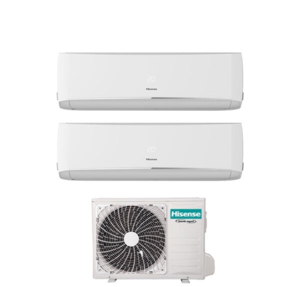 Hisense Dual Split Inverter Air Conditioner HALO 9+12 series with 2AMW52U4RXC R-32 Integrated Wi-Fi 9000+12000
