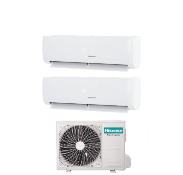 Hisense Dual Split Inverter Air Conditioner IQ PLUS 9+12 series with 2AMW42U4RGC R-32 Integrated Wi-Fi 9000+12000