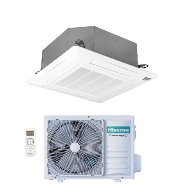 Hisense Inverter Cassette Air Conditioning SUPER series 18000 Btu ACT52UR4RCC8 + AUW52U4RS7 R-32 Optional Wi-Fi Class A++/A+ with Remote Control and Panel Included