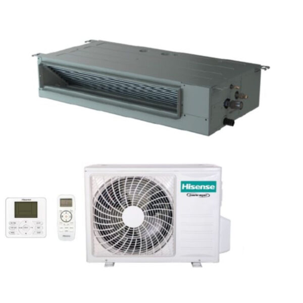 Hisense Ducted Inverter Air Conditioning 12000 Btu ADT35UX4RBL4 R-32 Wi-Fi Optional with Standard and Wired Remote Control - New