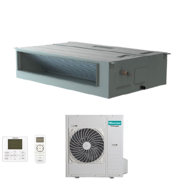 Hisense Ducted Inverter Air Conditioning 42000 Btu AUD125UX4RHH5 R-32 Wi-Fi Optional with Standard and Wired Remote Control - New