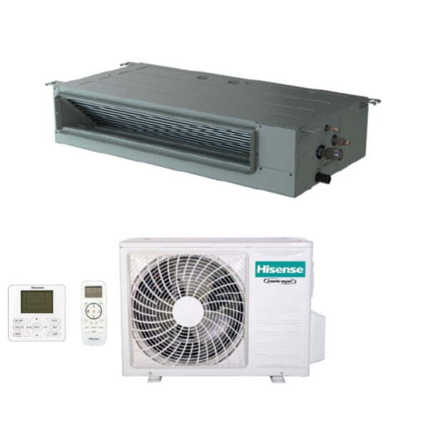 Hisense Ducted Inverter Air Conditioning 9000 Btu ADT26UX4RBL4 R-32 Wi-Fi Optional with Standard and Wired Remote Control - New