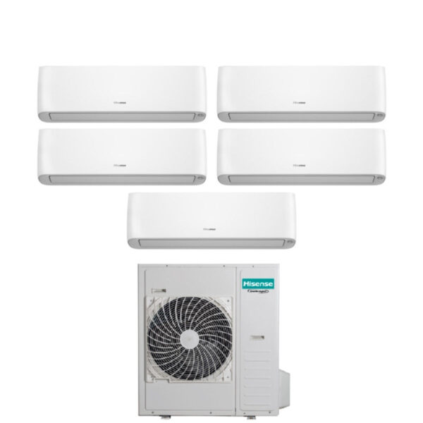Hisense Penta Split Inverter Airconditioner ENERGY PRO PLUS / HI-ENERGY serie 9+9+9+12+12 met 5AMW125U4RTA R-32 Geïntegreerde Wi-Fi 9000+9000+12000+12000
