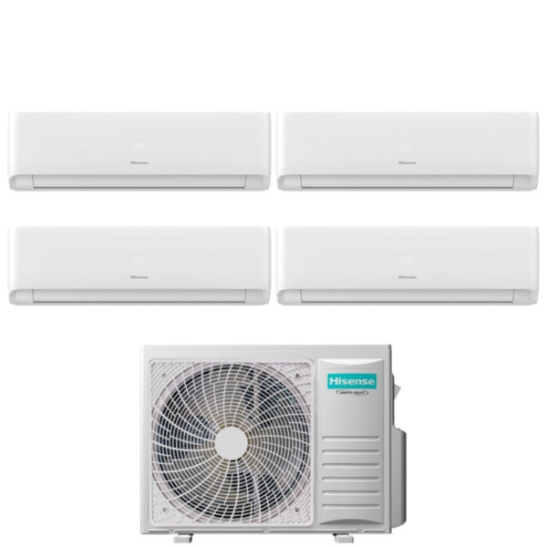 Air conditioner Hisense Square Split Inverter Series ECOSENSE 9+9+9+9 with 4AMW105U4RAA R-32 Wi-Fi Integrated 9000+9000+9000+9000