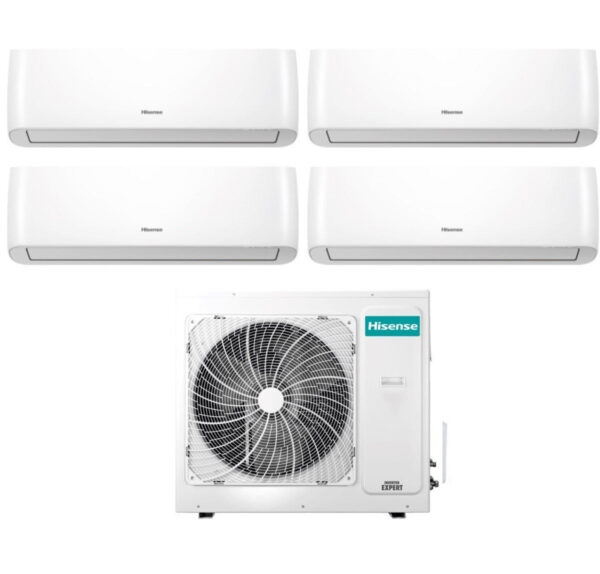 Hisense Airconditioner Split Inverter Panelen ENERGY PRO serie 9+9+12+12 met 4AMW81U4RAA R-32 Geïntegreerde Wi-Fi 9000+9000+12000+12000 - Nieuw