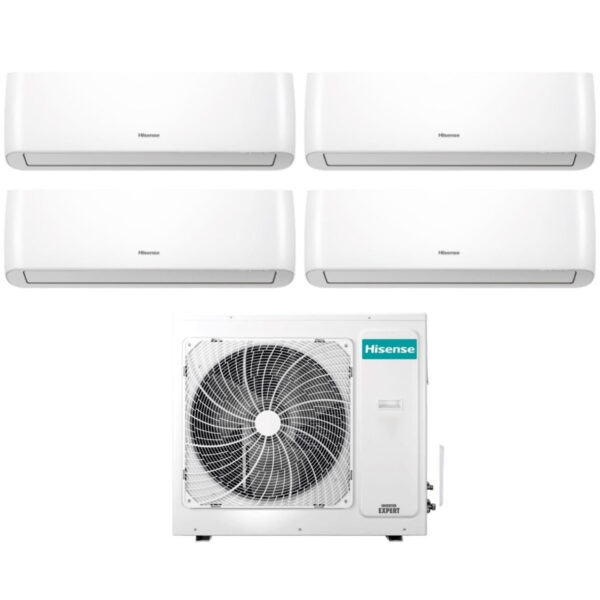 Hisense Airconditioner Quadri Split Inverter ENERGY PRO serie 9+9+9+9+12 met 4AMW105U4RAA R-32 Geïntegreerde Wi-Fi 9000+9000+9000+12000 - Nieuw