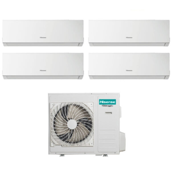 Hisense Air Conditioning Split Inverter Panels NEW COMFORT Series 7+7+18+18 with 4AMW105U4RAA R-32 Wi-Fi Optional 7000+7000+18000+18000
