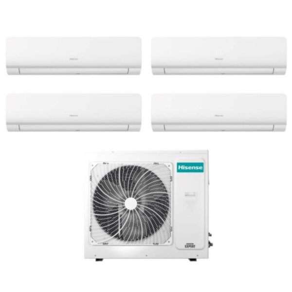 Hisense Airconditioner Split Inverter Panelen NIEUWE ENERGIE serie 9+9+9+9+9 met 4AMW81U4RAA R-32 Geïntegreerde Wi-Fi 9000+9000+9000