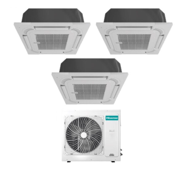 Hisense Trial Split Cassette Airconditioner 12+18+18 met 4AMW105U4RAA R-32 Wi-Fi Optioneel 12000+18000+18000 - Nieuw