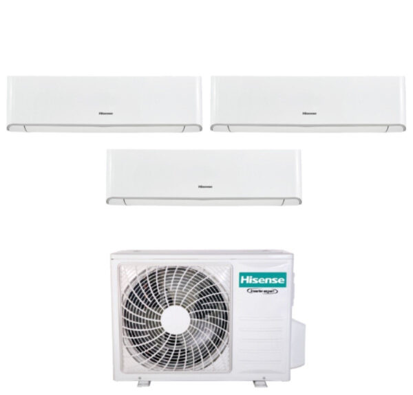 Hisense Trial Split Inverter Airconditioner ENERGY 9+9+9 serie met 3AMW62U4RFA R-32 Geïntegreerde Wi-Fi 9000+9000