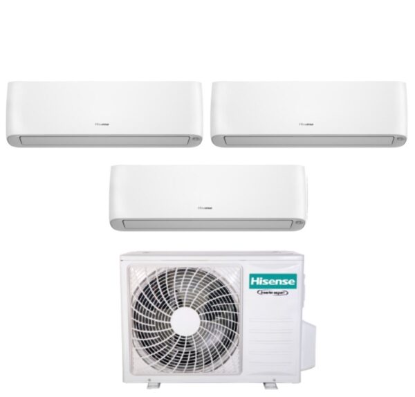Hisense Trial Split Inverter Airconditioning ENERGY PRO PLUS / HI-ENERGY serie 9+12+12 met 3AMW72U4RJC R-32 Geïntegreerde Wi-Fi 9000+12000
