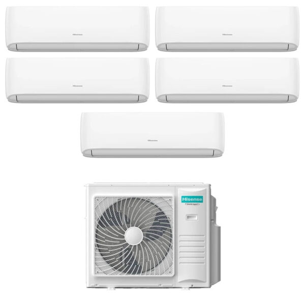 Hisense Airconditioner Penta Split HI-COMFORT 7+7+7+9+9 met 5AMW105U4RQC R-32 Wi-Fi Geïntegreerd