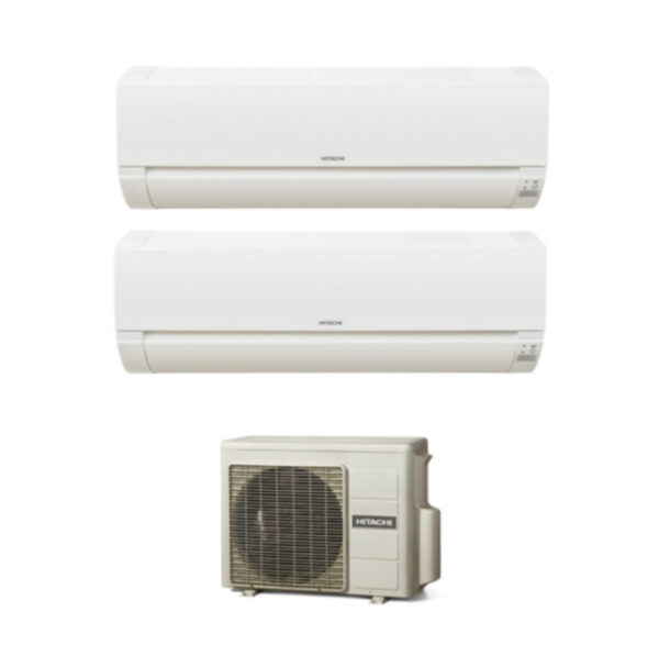 Hitachi Dual Split Inverter Airconditioner Dodai 7000+12000 serie met RAM-40NE2F R-32 Wi-Fi Optioneel - NIEUW 7+12