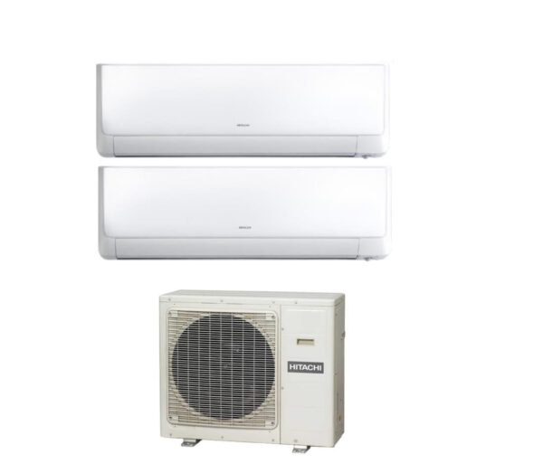 Hitachi Dual Split Inverter Airconditioner R-32 Akebono 7+12 met RAM-40NP2E Wi-Fi Optioneel 7000+12000