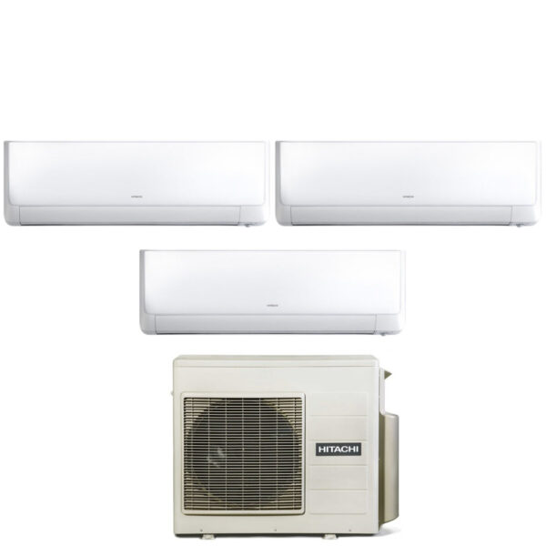 Hitachi Trial Split Inverter Air Conditioner Performance Series 7+9+12 with RAM-53NP3E R-32 Wi-Fi Optional 7000+9000+12000 - New