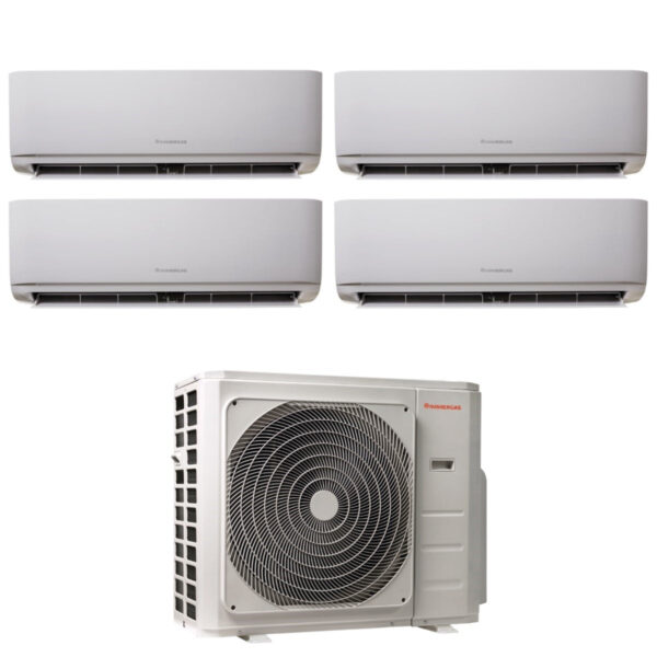 Airconditioner Airconditioner Immerse Square Split Inverter Serie THOR 9+12+12+12+12 met MULTI 36-4 R-32 Wi-Fi Optioneel 9000+12000+12000+12000