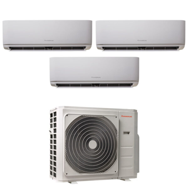 Air Conditioner Immerse Trial Split Inverter Series THOR 9+9+9 with MULTI 21-3 R-32 Wi-Fi Optional 9000+9000