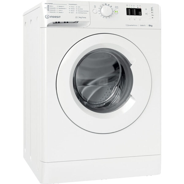 Wasmachine Indesit Frontlaad MTWA 81285 W IT 8 kg 1200 Schakelklasse B (A85xL59,5xP60,5) Zelfreinigend Motoromvormer