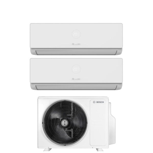 Dubbele split airco Bosch CLIMATE 4000i 9+9 met 5000M 53/2 E R-32 Wi-Fi optioneel