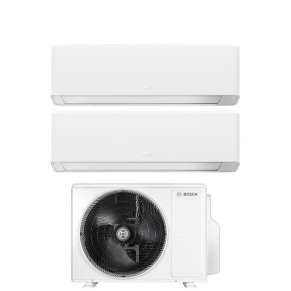 Double Split Air Conditioner Bosch CLIMATE 7000i WHITE 9+18 with 5000M 53/2 E R-32 Wi-Fi Integrated