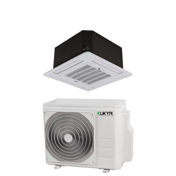 Kukyr Airconditioner Cassette 60x60 Inverter 12000 Btu R-32 Wi-Fi Optioneel met afstandsbediening en rooster inbegrepen Kukyr Light Commercial Wi-Fi Kit