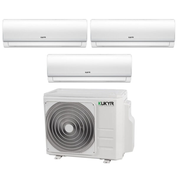 Kukyr Trial Split Inverter Air Conditioning SPRING 9+9+12 series with MULTI 3-27 R-32 Wi-Fi Optional 9000+9000+12000