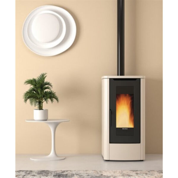 La Nordica Extraflame Pellet Stove Model TEOREMA 3.0-10.0 kW - Available in Various Bordeaux Colors