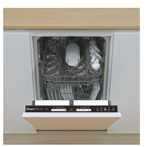 Inbouwvaatwasser Candy Brava CDIH 1L949 Slim Covered 9 (A+ Pre2020) Klasse F (H81,6 x L44,8 x P55,5) WiFi + Bluetooth