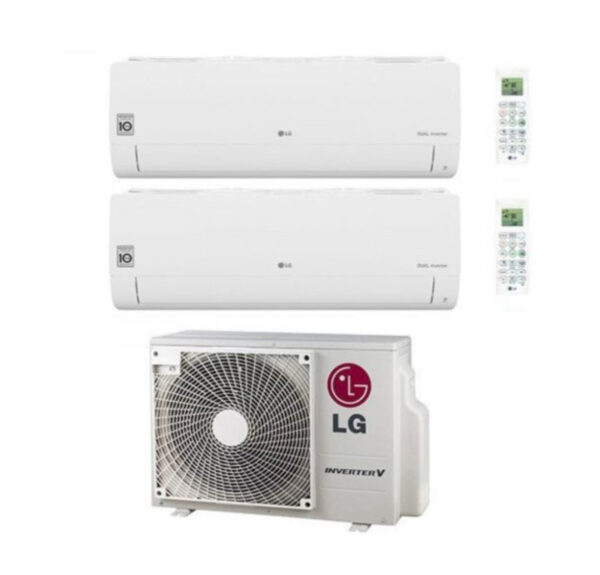 KOOPJESGEBIED LG Dual Split Inverter Airconditioner GRATIS SMART 9+12 Serie met MU2R15 R-32 Geïntegreerde Wi-Fi 9000+12000
