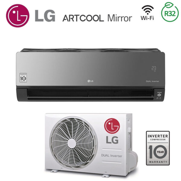 LG ArtCOOL Inverter Airconditioner 12000 btu UV nano R-32 Geïntegreerde Wi-Fi Spraakbediening A++ AC12BH - NIEUW
