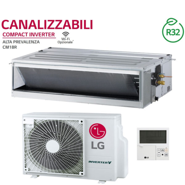 LG Ductable Compact Air Conditioner 18000 Btu CM18R.N10 R-32 A++/A+ Wi-Fi Optional Wire Control Included