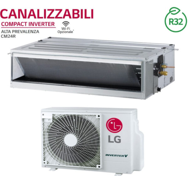 LG Ductable Air Conditioner Econo 24000 Btu CM24R.N10 R-32 A++/A+ Wi-Fi Optional Wire Control LG PREMTB001