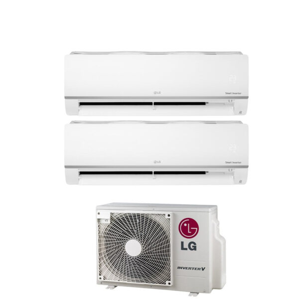 LG Dual Split Airconditioner 7+9 Gratis Inverter Plus 7000+9000 MET MU2R15 R-32 Geïntegreerde Wi-Fi