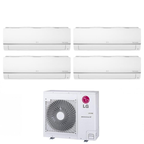 LG Quadri Split Inverter Airconditioner FREE PLUS serie 9+9+9+9+9 met MU4R25 R-32 Geïntegreerde Wi-Fi 9000+9000+9000