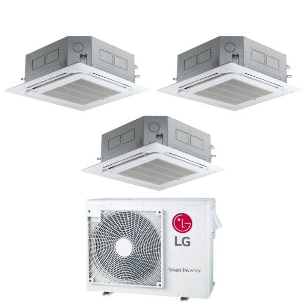 Airconditioner LG Trial Split Inverter naar Cassetta 12+12+12 met MU3R21 R-32 Wi-Fi Optioneel 12000+12000+12000 met Grid Inclusief