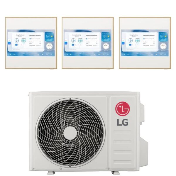Airconditioner LG Dual Split Inverter ARTCOOL GALLERY LCD 9+12+12 met MU3R21 R-32 geïntegreerde Wi-Fi