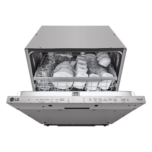 Wasmachine A Incasso Lg Serie 2 DB242TX QuadWash 14 Deksels Klasse D (A81,5xL59,8xP55,4) ThinQ Alexa Google Assistant Edelstaal