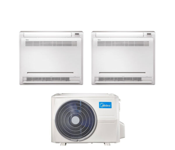 Midea Dual Split Inverter Air Conditioner Console 12+12 with M2OE-18HFN8-Q R-32 12000+12000