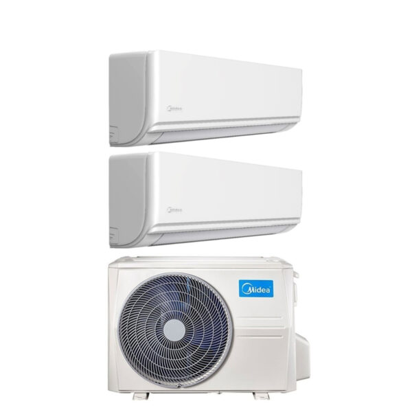 Midea Dual Split Inverter Airconditioner EXCLUSIEF 9+9 serie met M2OE-18HFN8-Q R-32 Wi-Fi Optioneel 9000+9000