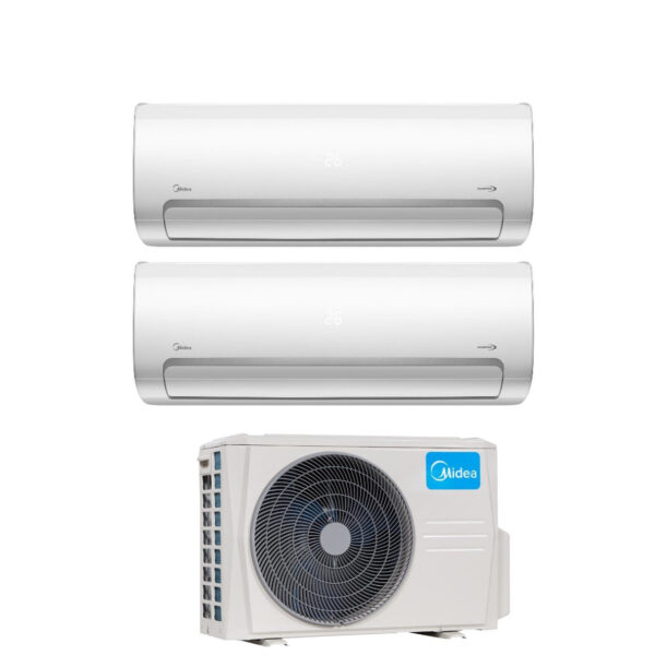 Midea Dual Split Inverter Airconditioner MISSION PRO 9+12 serie met M2O-18NF8 R-32 Wi-Fi Optioneel 9000+12000