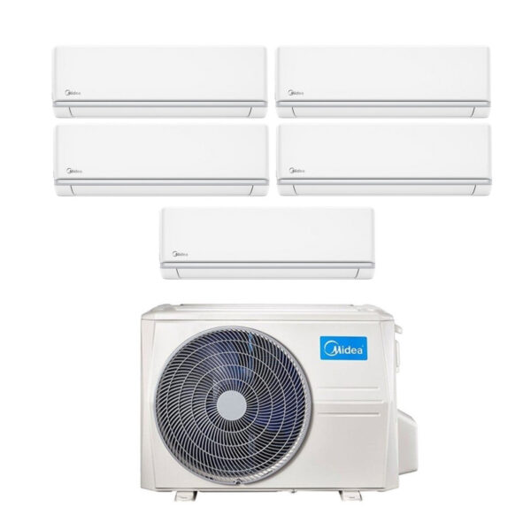 Midea Penta Split Inverter Airconditioner ELEGANCE 9+9+9+9+12 serie met M5OE-42HFN8-Q R-32 Wi-Fi Optioneel 9000+9000+9000+12000