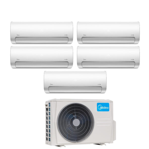 Midea Penta Split Inverter Airconditioning MISSION PRO 9+9+9+9+12 serie met M5O-42FN8-Q R-32 Wi-Fi Optioneel 9000+9000+9000+12000 - Nieuw
