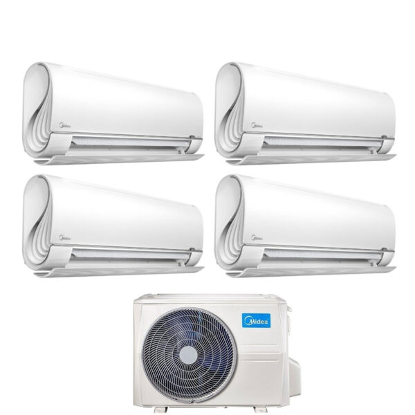 Midea Quadri Split Inverter Airconditioner BreezeleSS+ serie 9+12+12+12 met M4O-36FN8-Q R-32 Geïntegreerde Wi-Fi 9000+12000+12000 - Nieuw