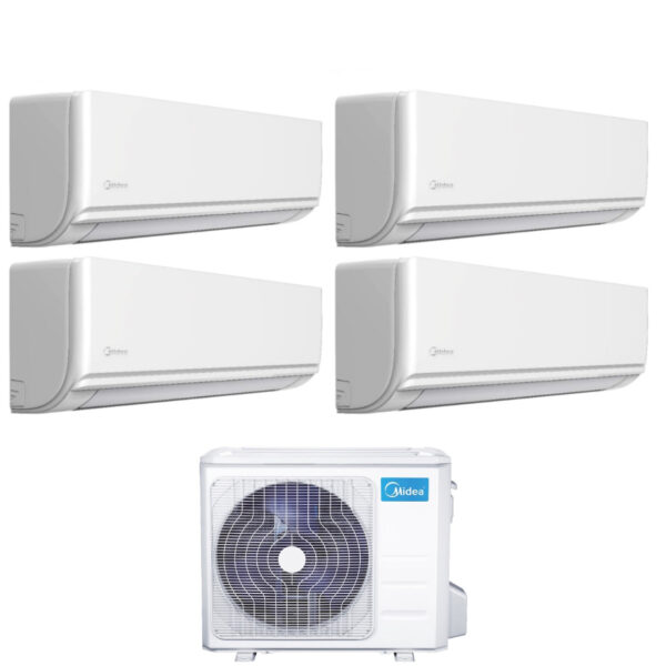 Midea Quadri Split Inverter Airconditioner EXCLUSIEVE serie 9+9+9+12 met M4O-36FN8-Q R-32 Wi-Fi Optioneel 9000+9000+12000