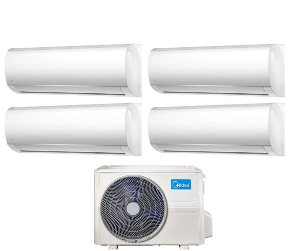 Midea Quadri Split Inverter Airconditioner RECHTS serie 9+12+12+12+12 met M4O-36FN8-Q R-32 Wi-Fi Optioneel 9000+12000+12000