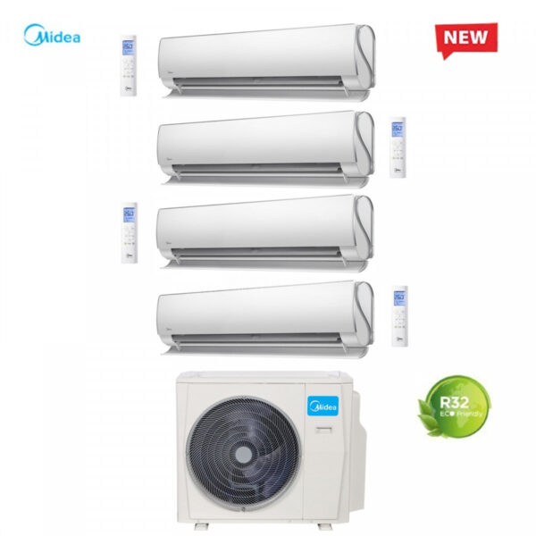 Airconditioner MIDEA SPLIT INVERTER Airconditioner ULTIMATE COMFORT 9+9+9+12 serie met M4OE-28HFN8-Q R-32 Wi-Fi 9000+9000+12000