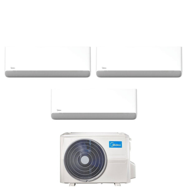 Midea Trial Split Inverter Air Conditioner BREEZELESS E 9+9+12 series with M3OA-27HFN8-Q R-32 Integrated Wi-Fi 9000+9000+12000