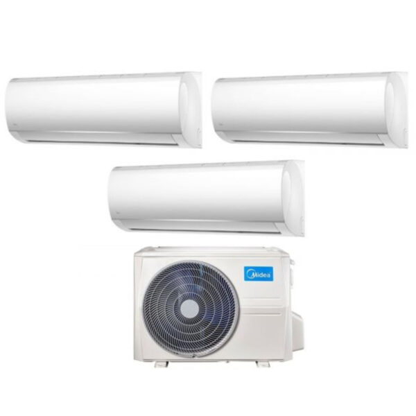 Midea Trial Split Inverter Airconditioner RECHTS 9+12+12 serie met M3OF-27HFN8-Q R-32 Wi-Fi Optioneel 9000+12000+12000 - Nieuw