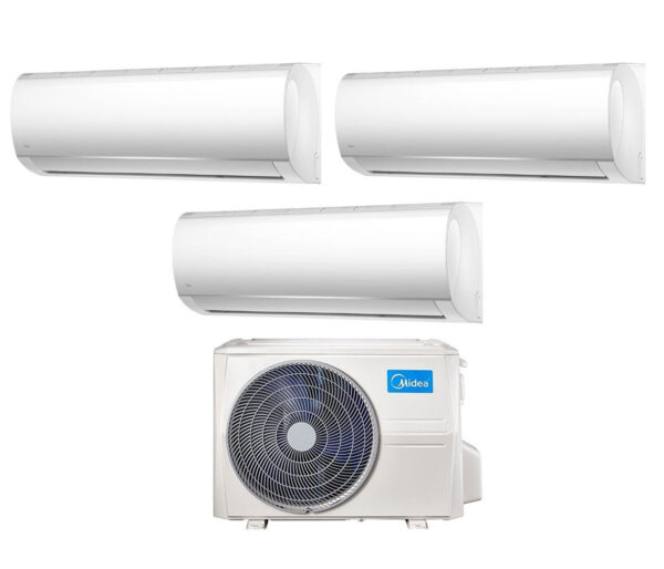 Midea Trial Split Inverter Airconditioner RECHTS 9+9+18 serie met M3OF-27HFN8-Q R-32 Wi-Fi Optioneel 9000+9000+18000 - Nieuw