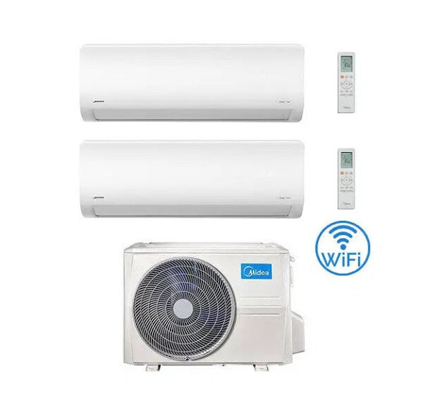 Midea Dual Split Inverter Serie XTREME PRO 9000+12000 met M3OG-21 R-32 Wi-Fi Geïntegreerd